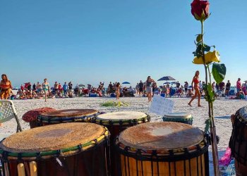 Drum Circle every Sunday on Siesta Key