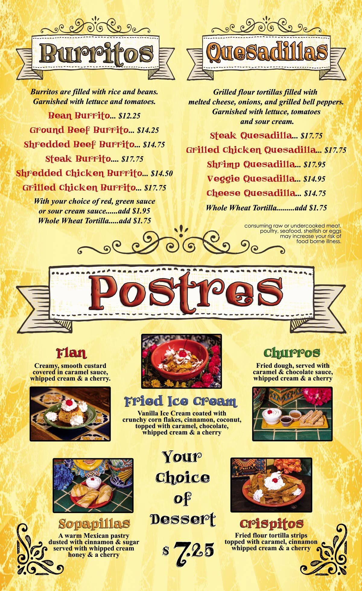 Mi Pueblo Mexican Menu