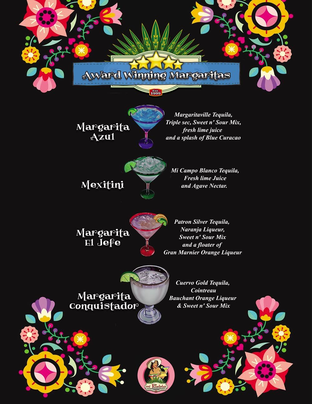 Award Winning Margaritas by Mi Pueblo Mexican restaurant Sarasota