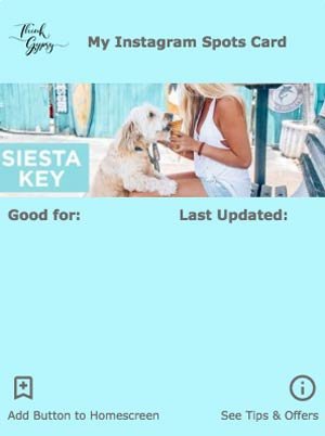 Siesta Key Digitall Photo Wallet Card